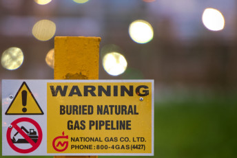 Buried Natural Gas Pipeline Markerpost